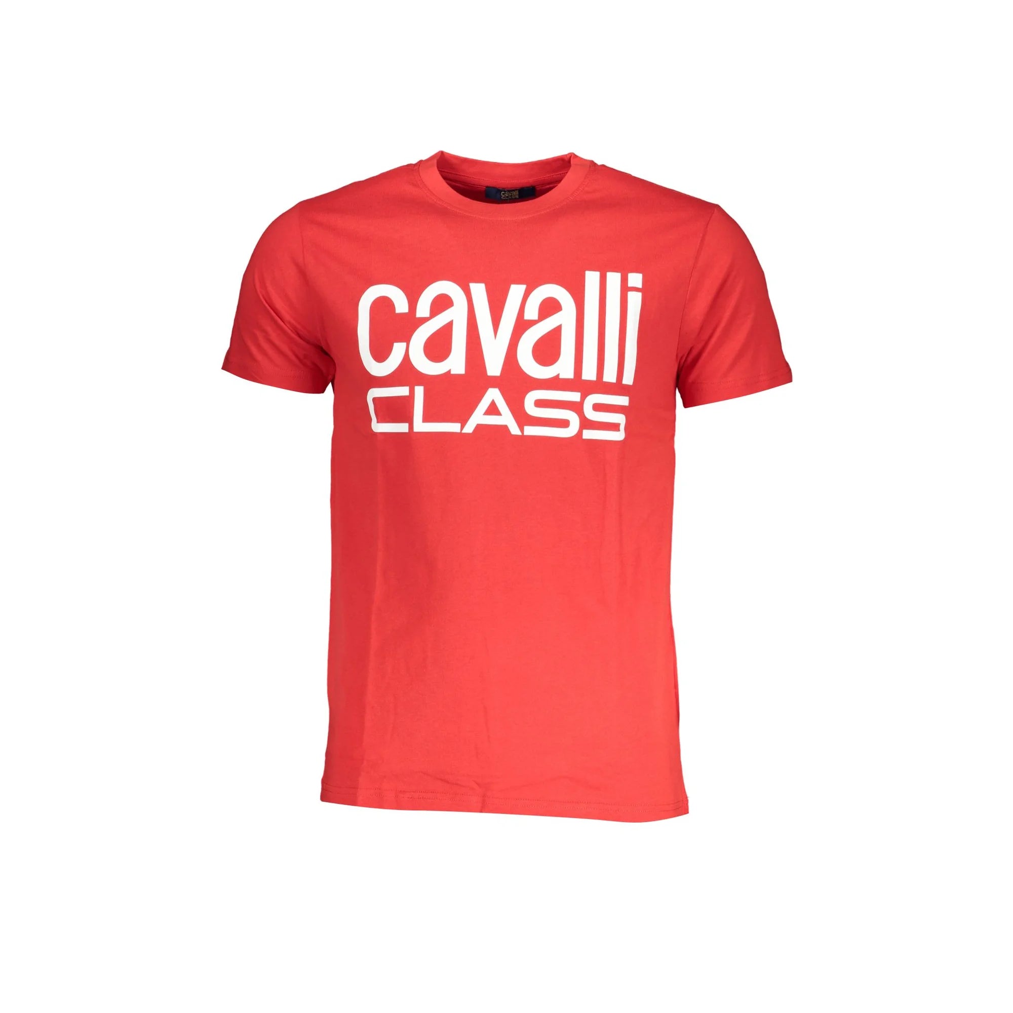Cavalli Class T-Shirt Maniche Corte Uomo Rossa Stampa Logo Rosso - foto prodotto